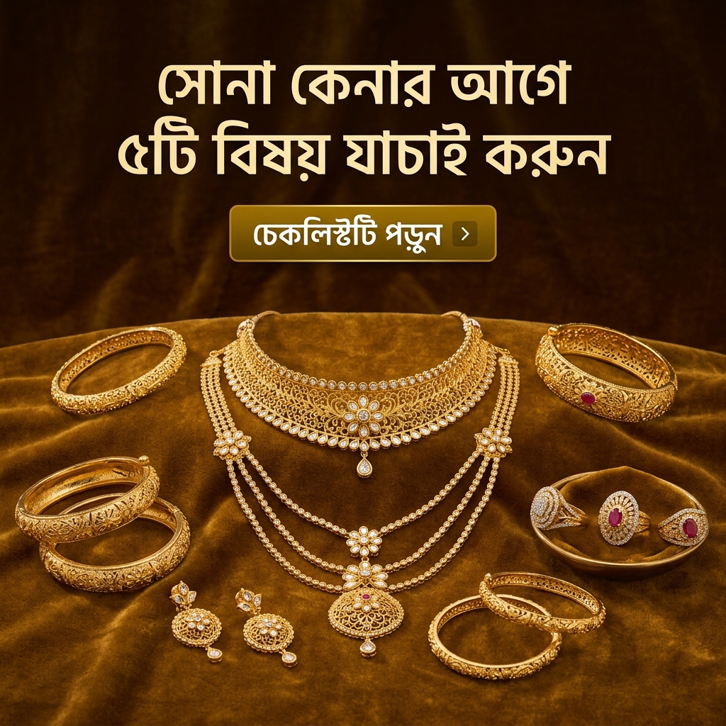 সোনা কেনার আগে যাচাই করার ৫টি গুরুত্বপূর্ণ নিয়ম ও পাকা রসিদ